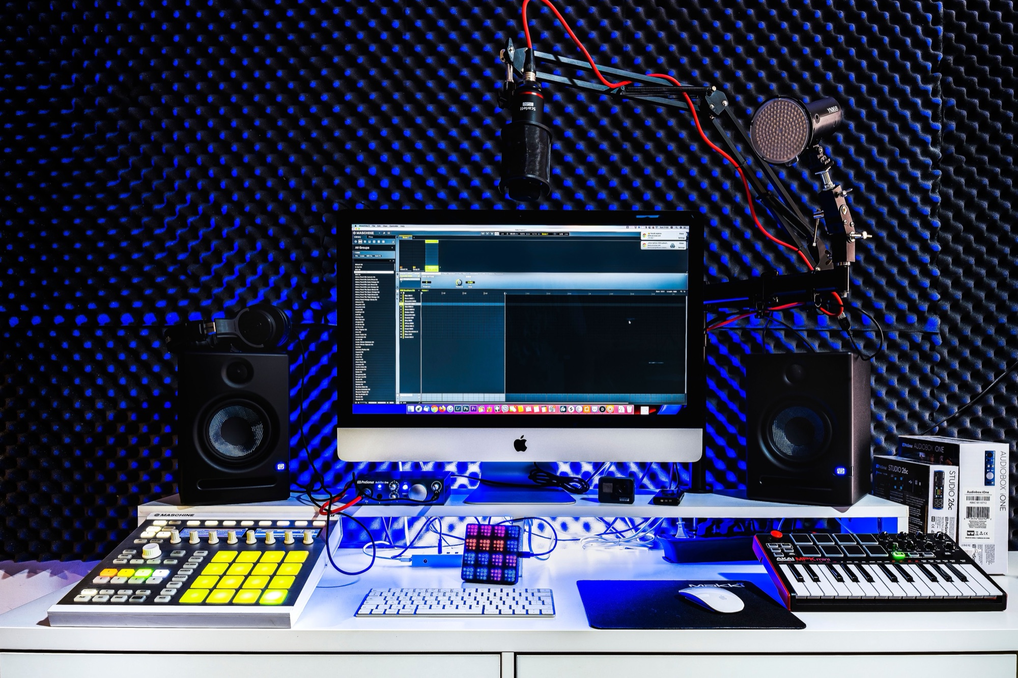 Clean modern home studio